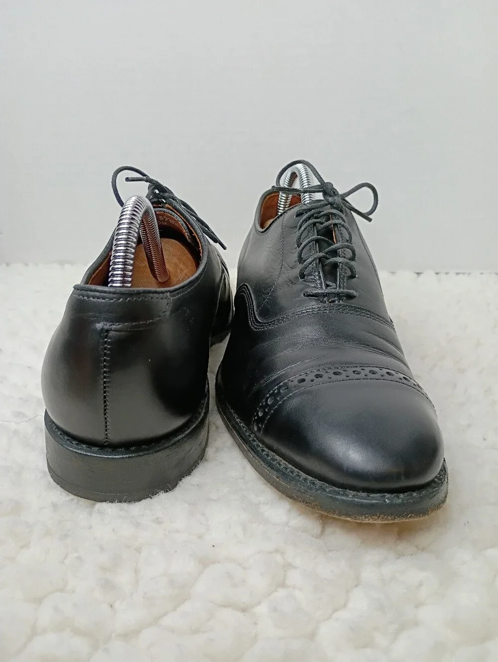 Allen Edmonds Fifth Avenue Black Cap Toe Oxford Dress Shoes Men's 8.5 D USA 5705